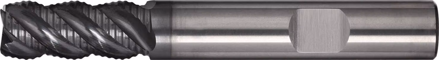 Fresa a gambo DIN 6527 L tipo HR Lunghezza nominale 20 mm Lunghezza utile 54 mm VHM TiAlN DIN 6535 HB Numero di taglienti 6 lunghi