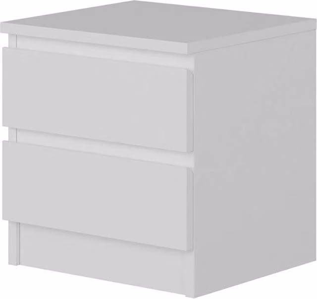 Comodino con 2 cassetti 42 x 40 x 37 cm bianco 03_0008675