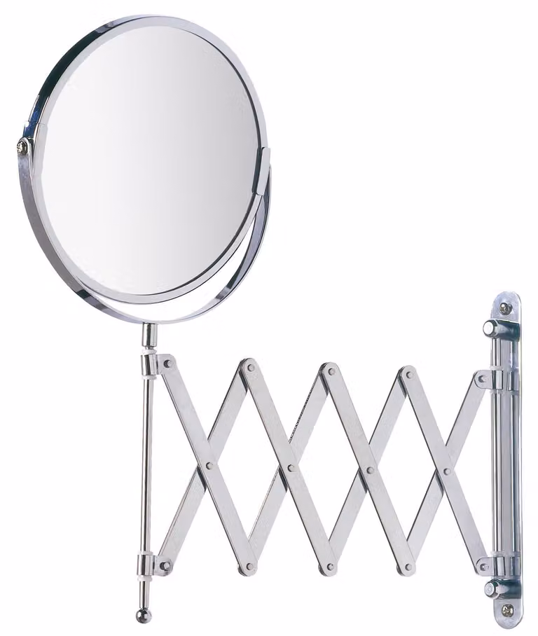 WENKO specchio cosmetico per il trucco telescopico da parete bagno WC Make UP ingrandimento 3x
