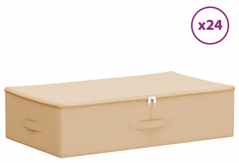 Scatola di Stoccaggio 24 pcs Crema 70 x 40 x 18 cm