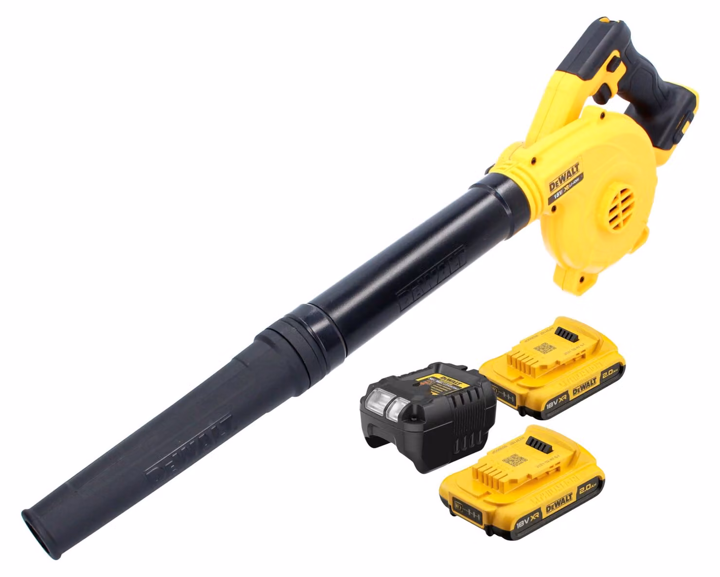 Soffiatore a batteria DeWalt DCV 100 D1 / soffiatore di foglie 18 V + 2x batteria ricaricabile 2,0 Ah + caricabatterie