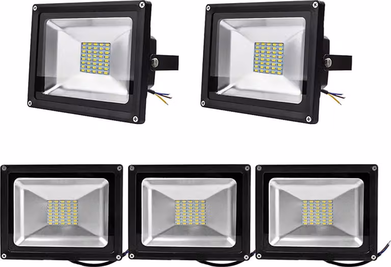 5 pezzi faretti LED da 30 W, Greenmigo 30 W SMD LED Fluter, IP65 proiettore da esterno, faretto da cantiere, faretto da esterno, faretto da parete, faretto da esterno, lampadina 85-265 V CA