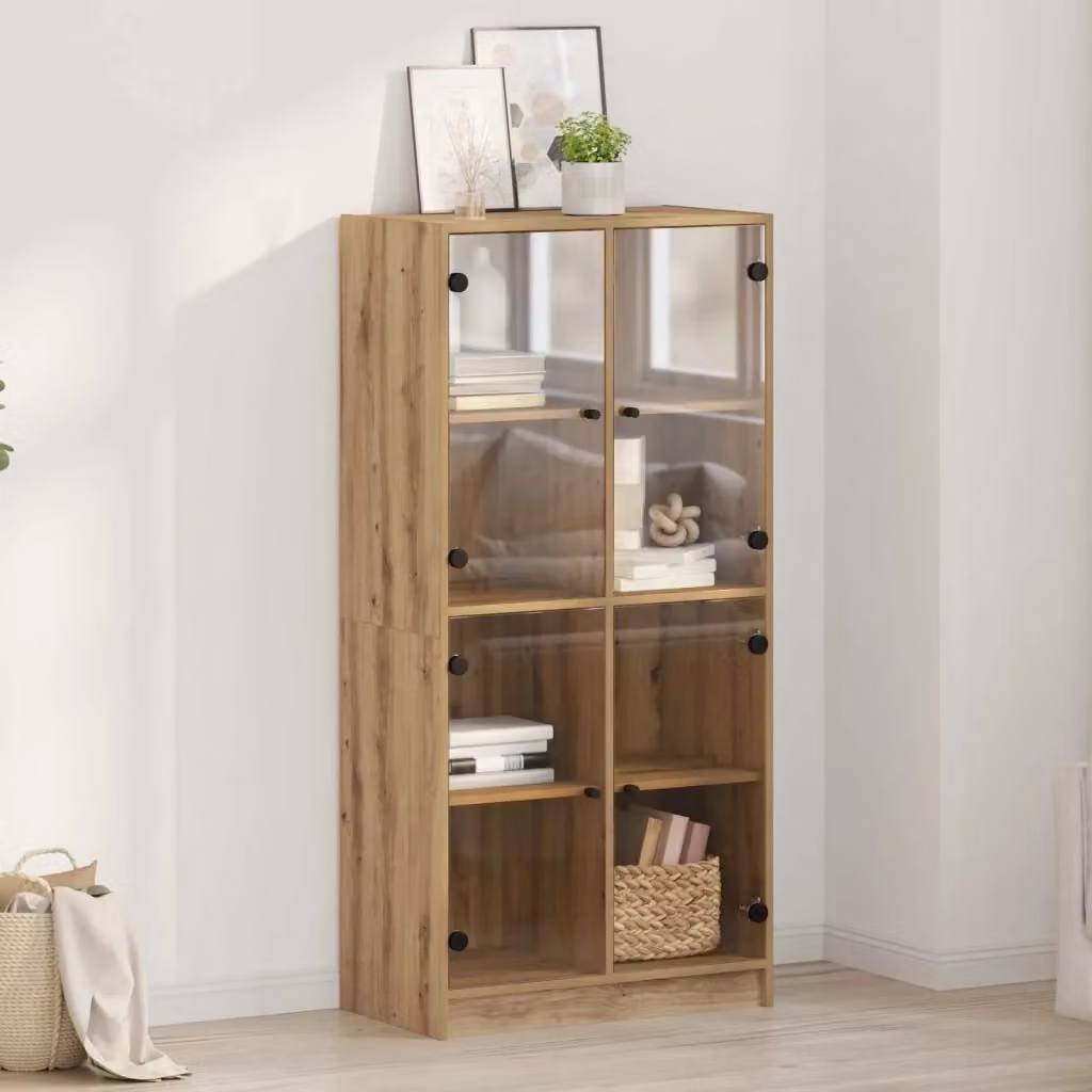 Credenza Buffet da pranzo in Rovere artigianale in legno multistrato, H 142 x L 68 x P 37 cm – 2