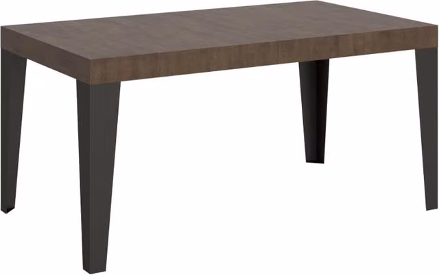 Tavolo da pranzo rettangolare allungabile GIORDANOSHOP in legno color noce, L/P/H: 160-264 x 90 x 77 cm – 1