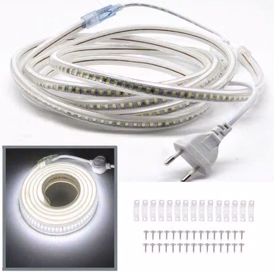 Striscia LED da 20 m, bianco freddo - 2835 SMD, 144 LED/m, striscia luminosa, IP65, impermeabile