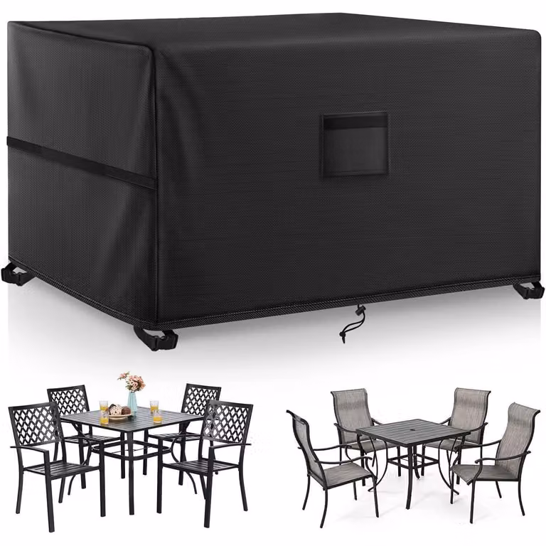 Copertura per mobili da giardino, dimensioni 120x90x74 cm, impermeabile, realizzata in tessuto Oxford 420D, resistente al vento e con protezione UV