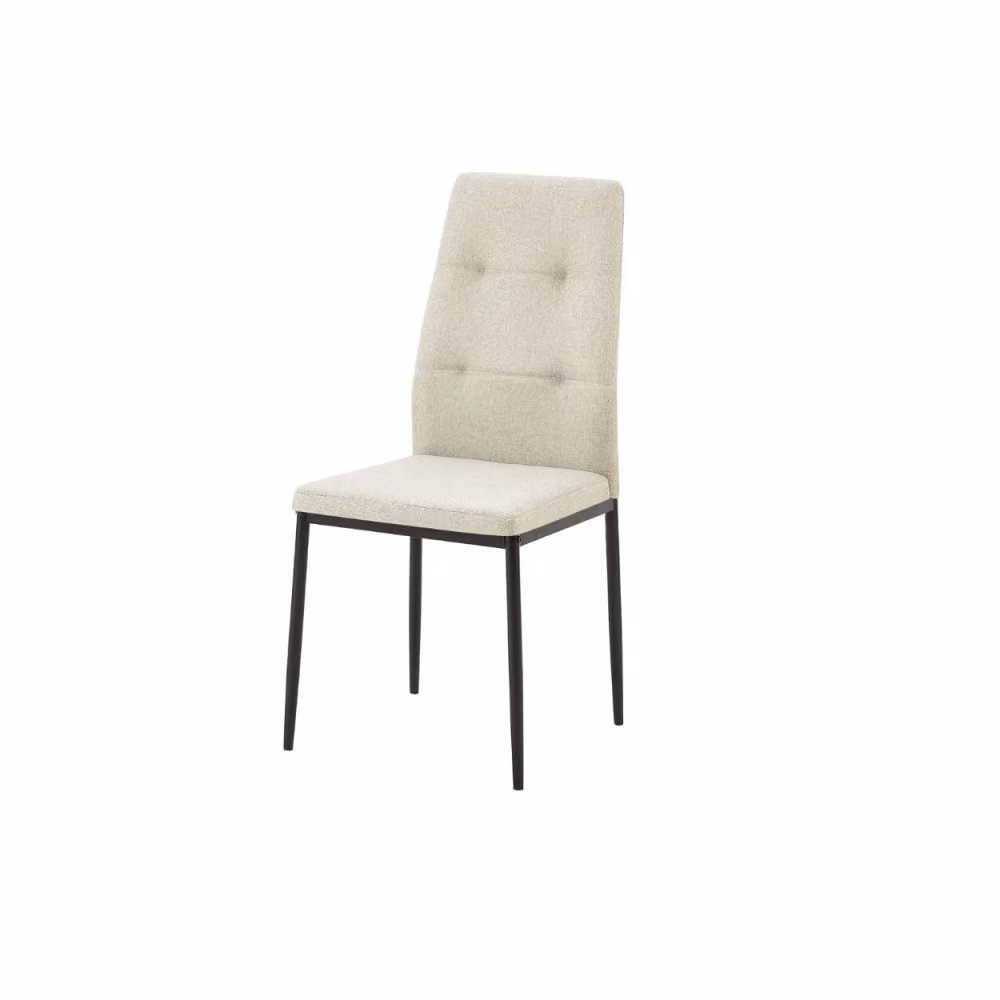 Set di 4 sedie da pranzo Adara Veriaffari in tessuto beige e metallo nero L: 63.5 cm, P: 44 cm, H: 89 cm – 2