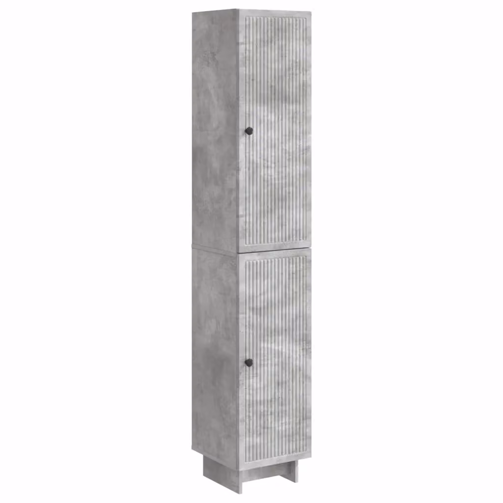 Set di 2 armadi moderni vidaXL in MDF grigio opaco con ante scorrevoli e illuminazione integrata L/P/H: 90 x 33 x 183 cm – 2