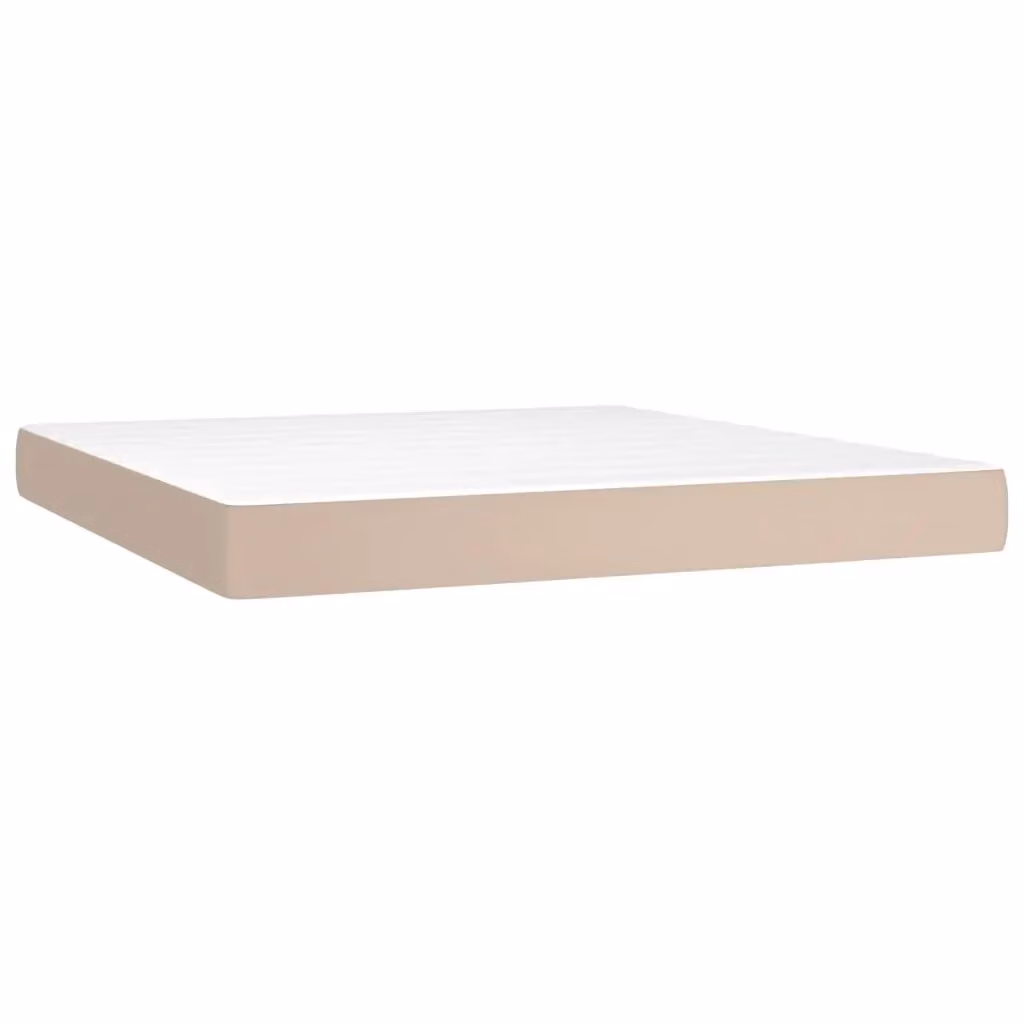 Materasso Ibrido vidaXL con Molle Insacchettate in Similpelle Beige L: 180 cm, P: 200 cm, H: 20 cm – 2