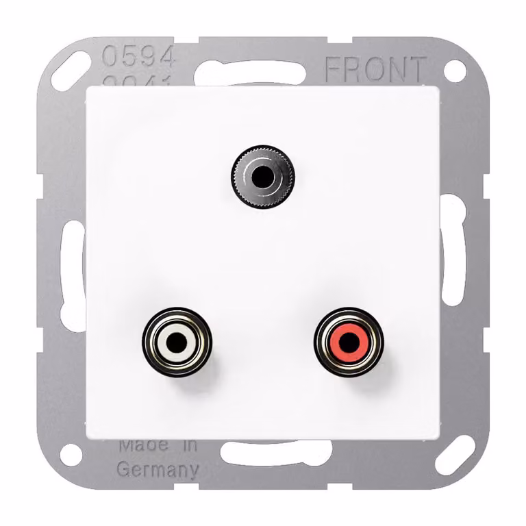 Jung MAA1011WW Cinch audio / mini jack da 3,5 mm bianco alpino