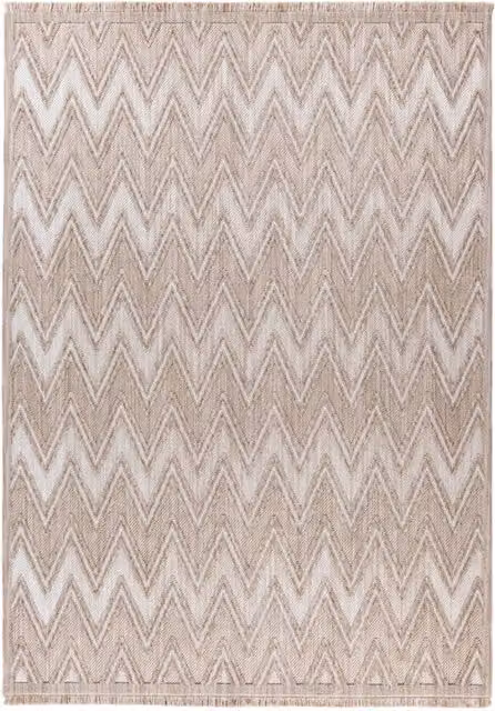 Tappeto Sarai 200 Beige con Motivo Chevron 160x230 cm