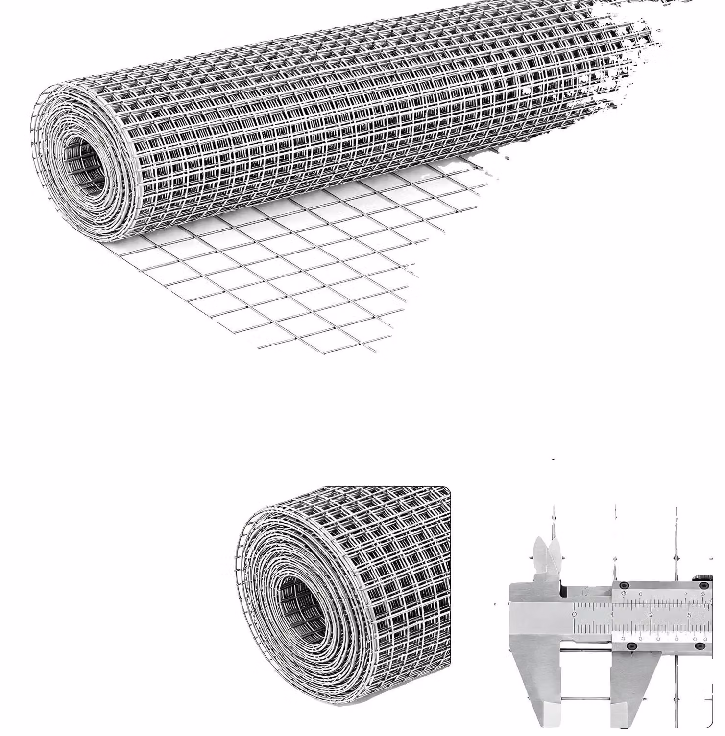 Recinzione in rete metallica, costruzione resistente, molteplici applicazioni, colore argento, dimensioni 1,2 x 15 metri