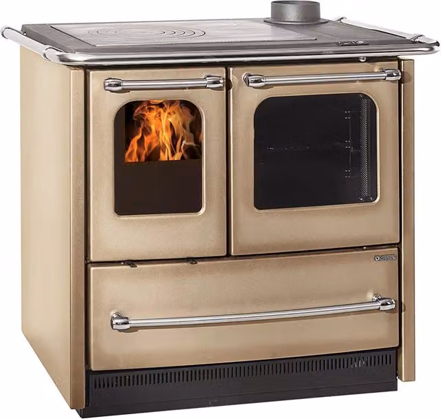 Cucina a legna Iperbriko colore beige L: 96,4 cm, P: 64,1 cm, H: 84,8 cm