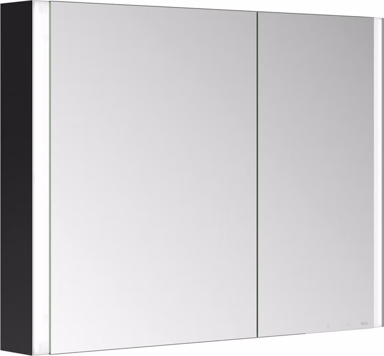 KEUCO SOMARIS Armoire de toilette murale 2 portes, asymétrique, avec miroir chauffant, 1000mm, 14503372201, 14503372201