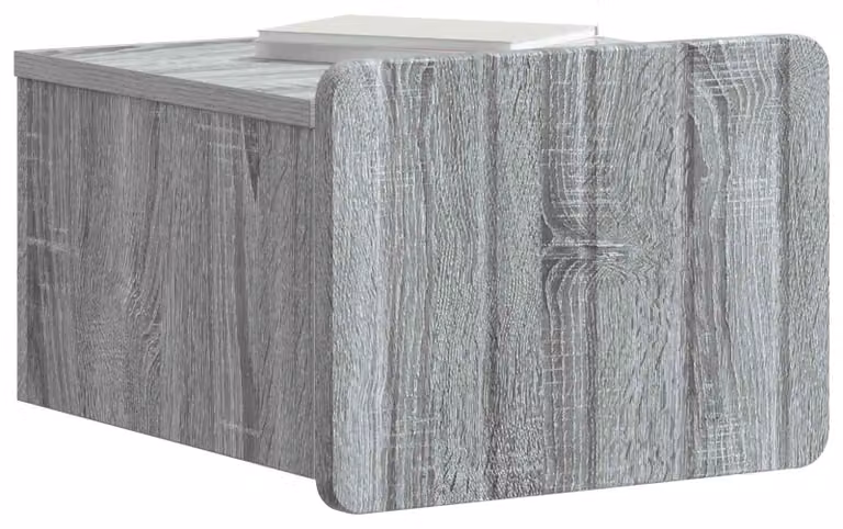 Mobiletto da notte a muro Grigio Sonoma 33 x 34,5 x 24 cm
