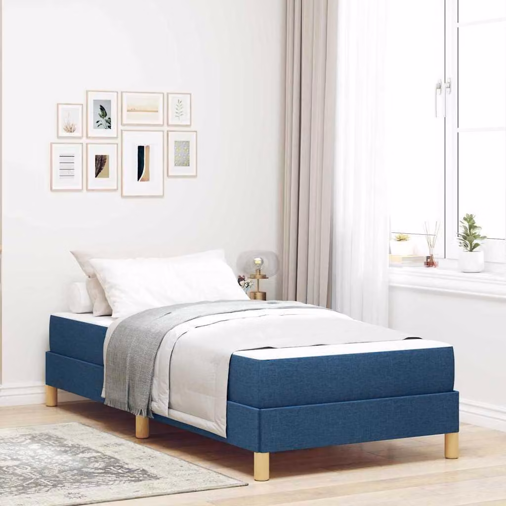 Maison Exclusive - Letto boxspring con materasso blu 80 x 200 cm Tessuto