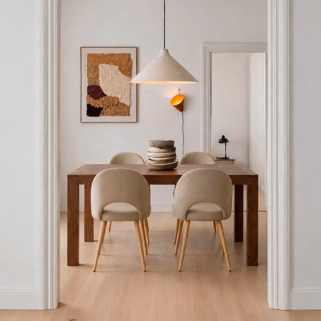 Tavolo da pranzo rettangolare allungabile Banak in legno color marrone con finitura opaca
