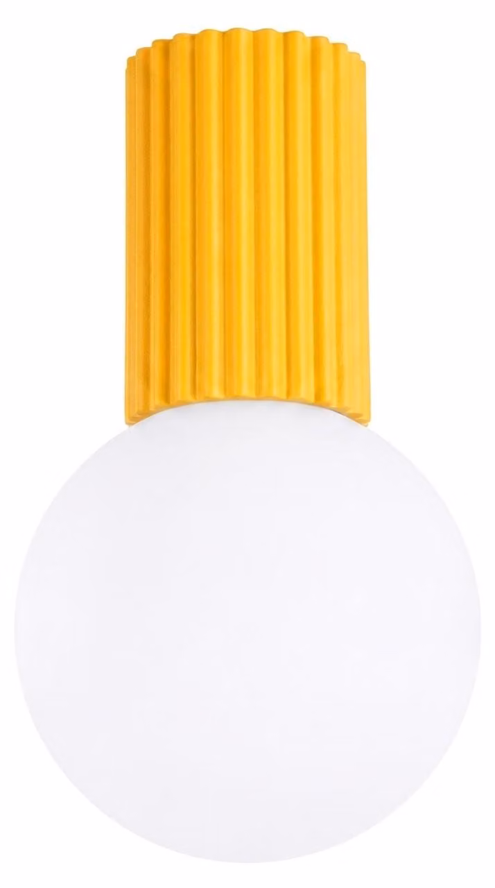 Plafoniera HALO giallo IP44 1xG9 8W alluminio/vetro 21x12x12cm Sollux Lighting