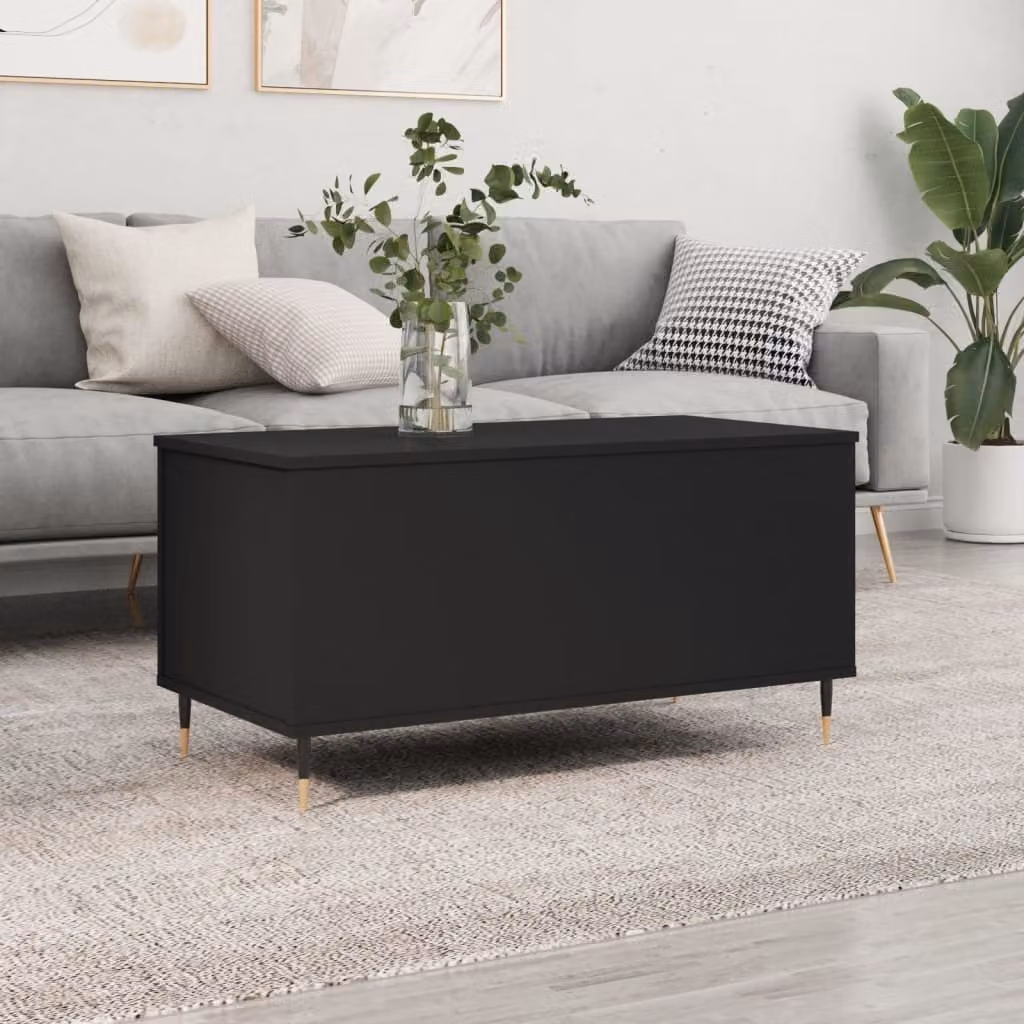 Maison Exclusive - Tavolino nero 90x44,5x45 cm Materiale ligneo