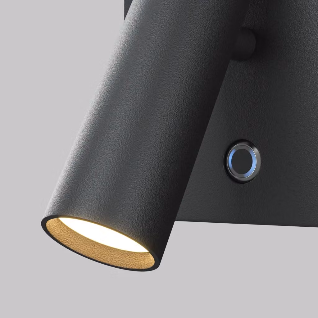 Applique moderna Maytoni Aron con luce LED integrata in alluminio nero – 2