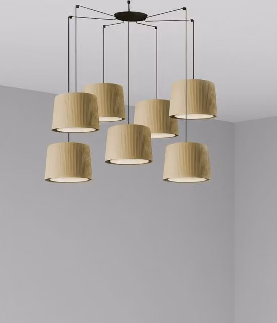 SAMBA 7L Lampada sospensione nera/verde