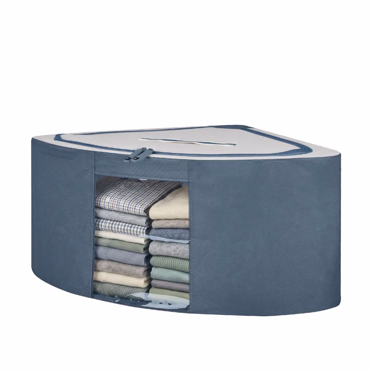 Scatola angolare per armadio KASANOVA blu con doppia cerniera, L: 63 cm, P: 28 cm, H: 48 cm – 2