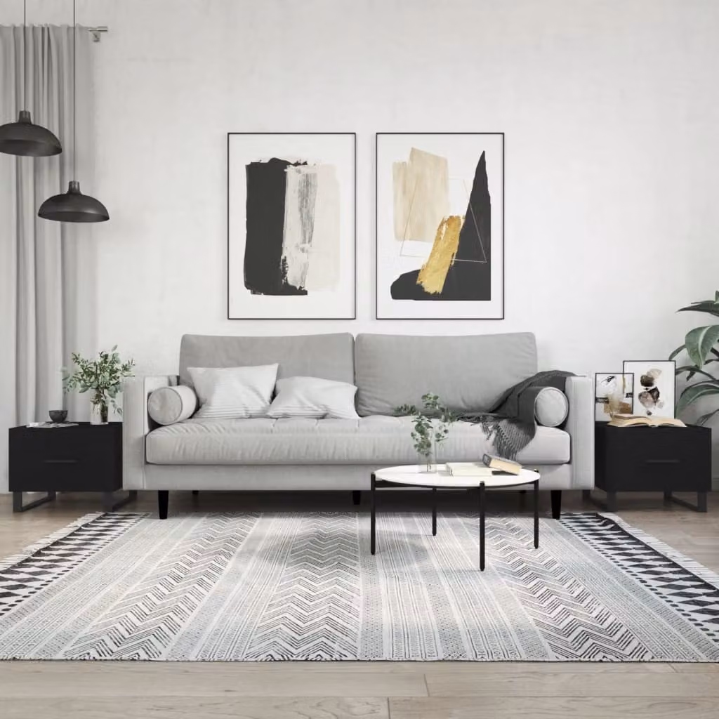 Maison Exclusive - Tavolini da salotto 2 pz. Nero 50x50x40 cm Materiale ligneo