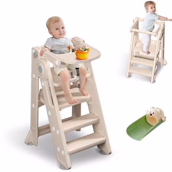 Azomor Questa torre di apprendimento versatile è stata progettata appositamente per accompagnare il vostro bambino in modo sicuro