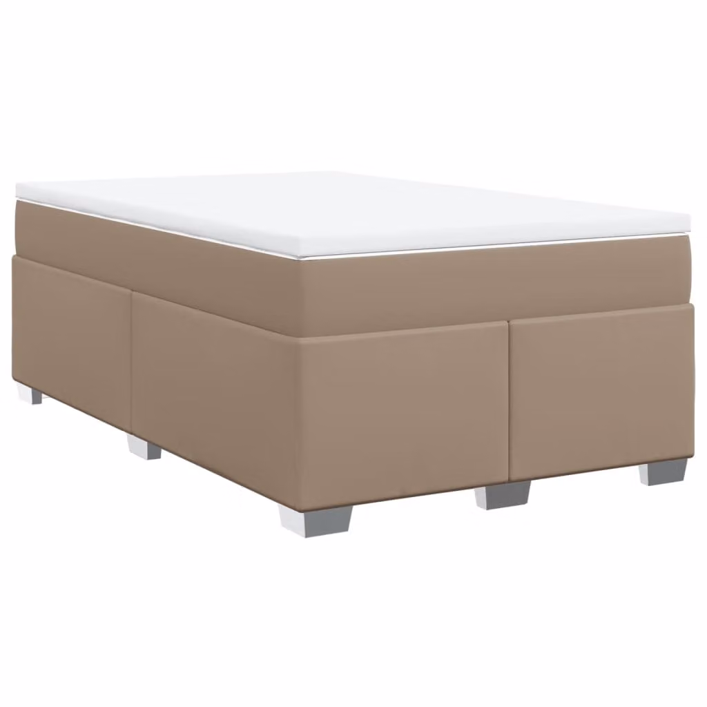 Giroletto a Molle con Materasso Cappuccino 120x190cm Pelle finta
