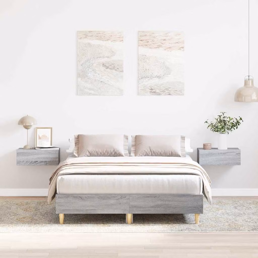 Giroletto senza materasso vidaXL Grigio Sonoma L/P: 140 x 190 cm