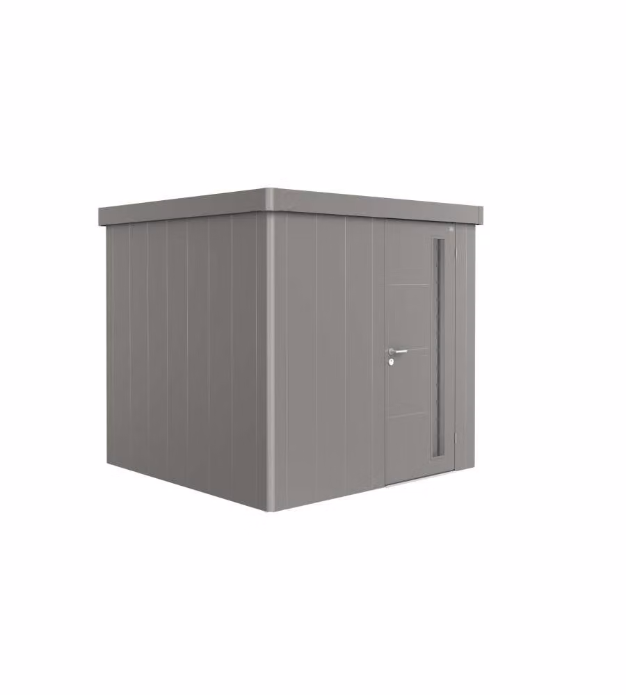 Casetta per attrezzi Neo 2B porta standard, grigio quarzo metallizzato