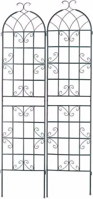 Set di 2 sostegni per pomodori design vintage giardino 90 x 30 x 150 cm in metallo verde 13_0012031