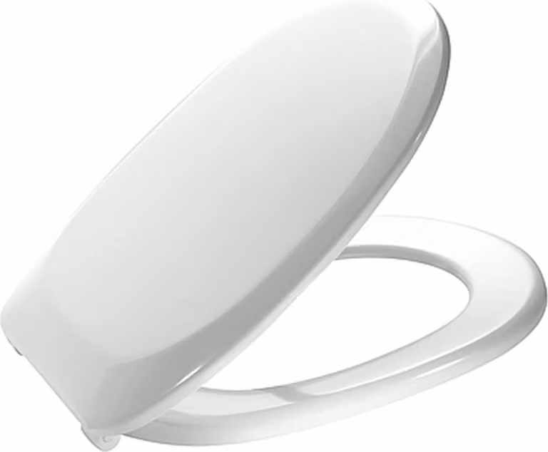 MKW Sedile WC EURO Kadett Plus con coperchio e cerniera metallica, bianco, 1 pz.