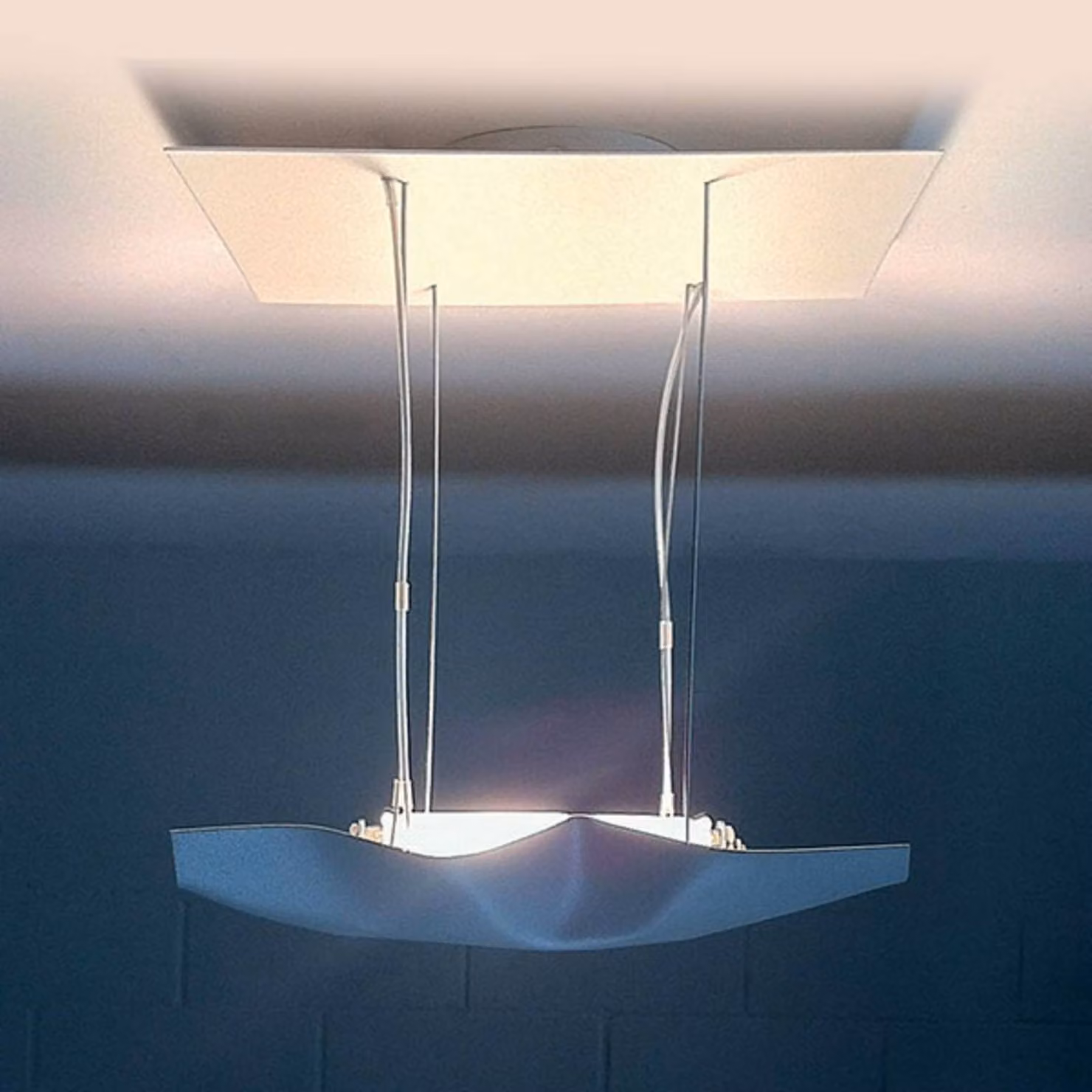 Knikerboker Plafoniera soffitto Piccola Crash, Bianco / Opale, Soggiorno / Sala da pranzo, Metallo, Design, Plafoniera