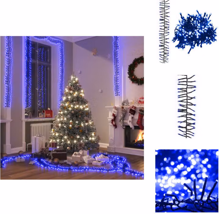 vidaXL Luci da fata a LED con 1000 LED blu 11 m PVC - Illuminazione natalizia