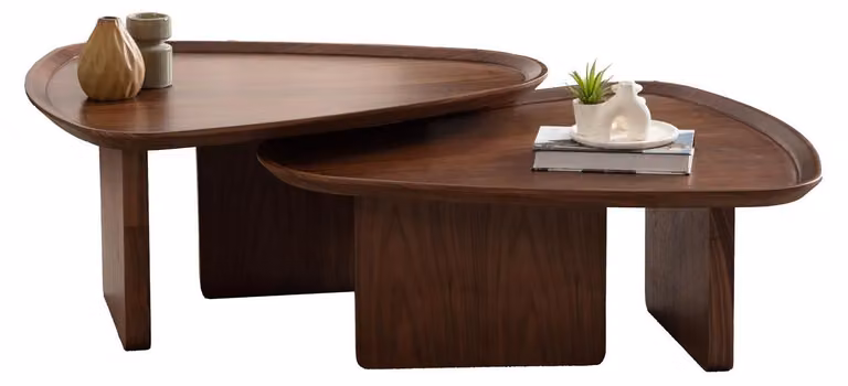 2x Couchtische Design Tische Wohnzimmer Hochwertiges Luxus Holz Modern Design