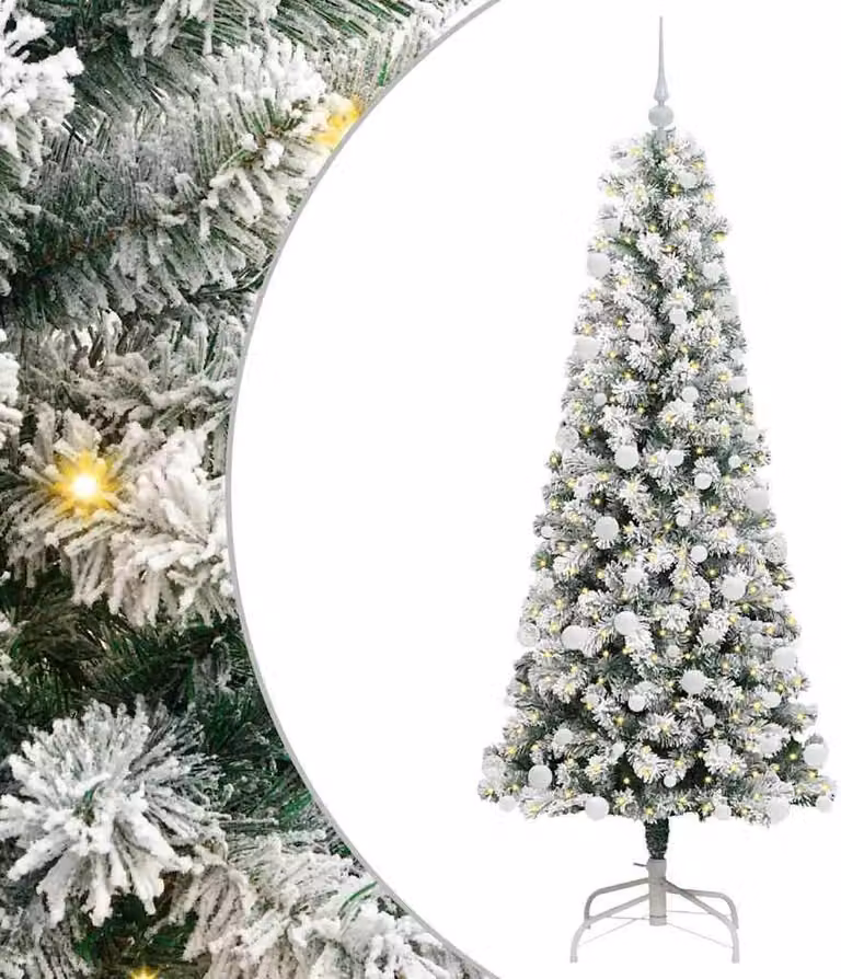 Albero di Natale Artificiale con Rami Pieghevoli 180 cm