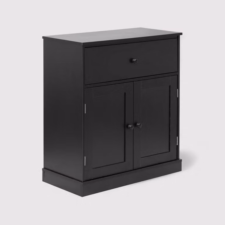 Areca - Piccola credenza nera multiuso in stile moderno
