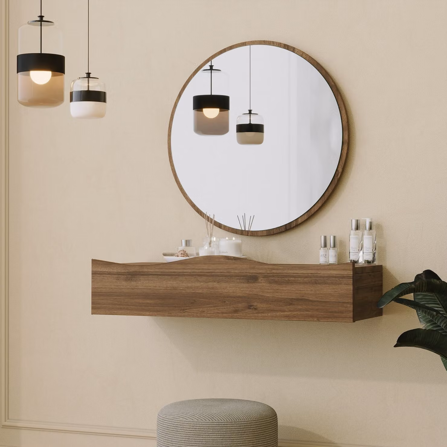 Skye Decor, Princesse - Walnut, cassettiera, 100% PANNELLI DI PARTICELLE RIVESTITI IN MELAMMINA, noce, 82 x 30 x 15 cm