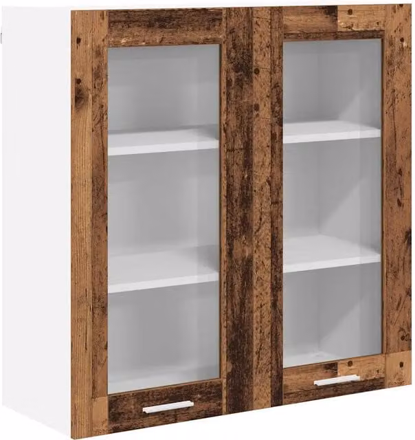 Armadio pensile moderno per uso interno 80 x 31 x 80 cm ampio spazio di archiviazione in legno ingegnerizzato legno vecchio 02_0053367