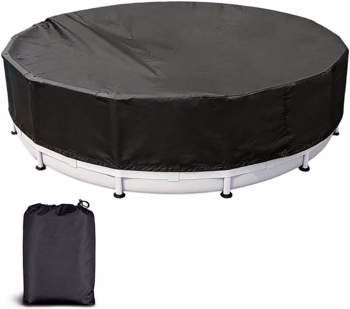 Copertura circolare per piscina, 122 x 30 cm - Telo protettivo - Mantiene la piscina pulita - Ideale per l'uso esterno - ShopVlot