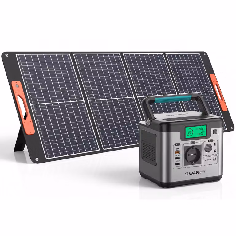 500W(1000W picco) Portatile Power Station 518Wh generatore solare caricabatterie banca di energia Power Bank con 100W pannelli solari