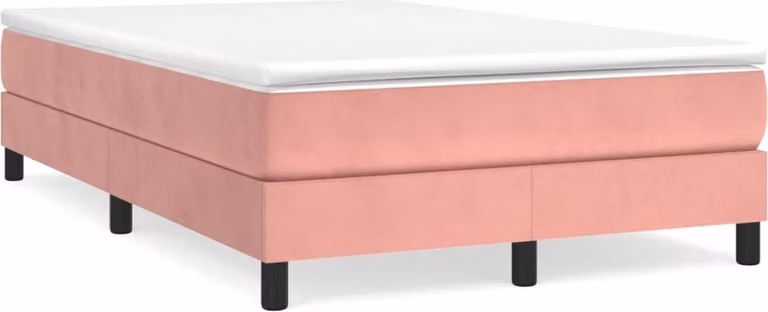 Struttura Letto a Rete a Molle Rosa 120x200 cm in Velluto