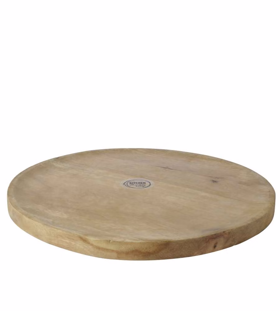 Piatto da Portata in Legno di Mango Naturale 30 cm - Rustico