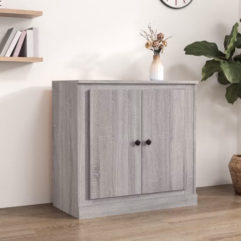 Credenza vidaXL in legno multistrato e MDF Grigio Sonoma, L 70 cm x P 35,5 cm x H 67,5 cm