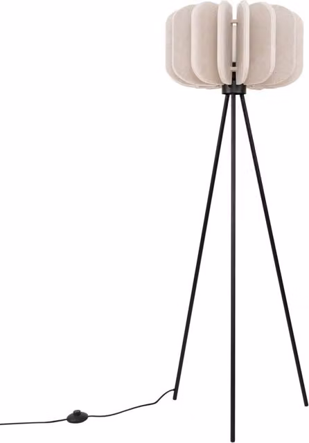 Lampada a sospensione e da terra moderna MULA con paralume in feltro 45 cm Nero Beige