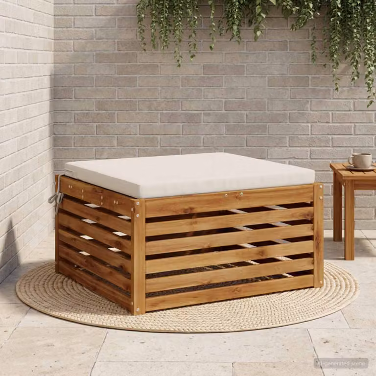 Cuscino per sedia vidaXL SOEST in poliestere bianco con rivestimento lavabile e resistente ai raggi UV