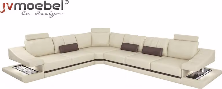 Sofas Ecke Ecksofa Couch Polstermöbel Wohnzimmer Textil L-Form Sofas Couchen