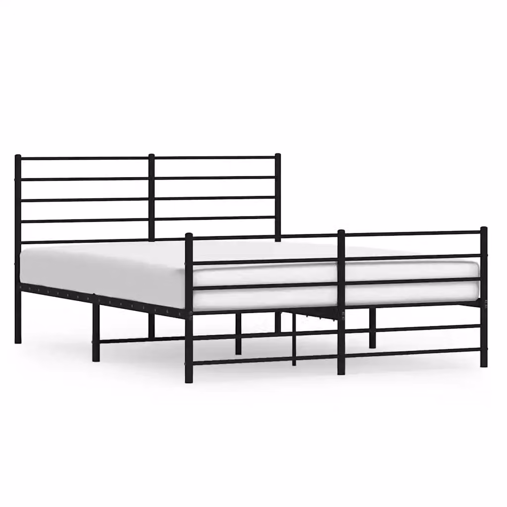 Giroletto vidaXL con pediera in metallo nero L/P/H: 200 x 160 x 166 cm – 2