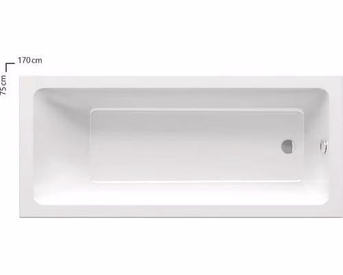 Vasca da bagno RAVAK 10° 170 x 75 cm bianco neve CA71000000